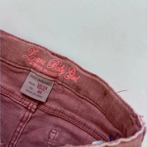 Zara Pink Glitter Star Skinny Jeans - Picture 4 of 6